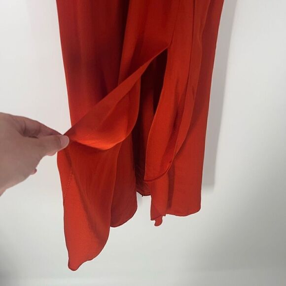 Ulla Johnson Midi Marion Dress Womens 2 Red Orange Romantic Feminine Cocktail - Picture 7 of 14
